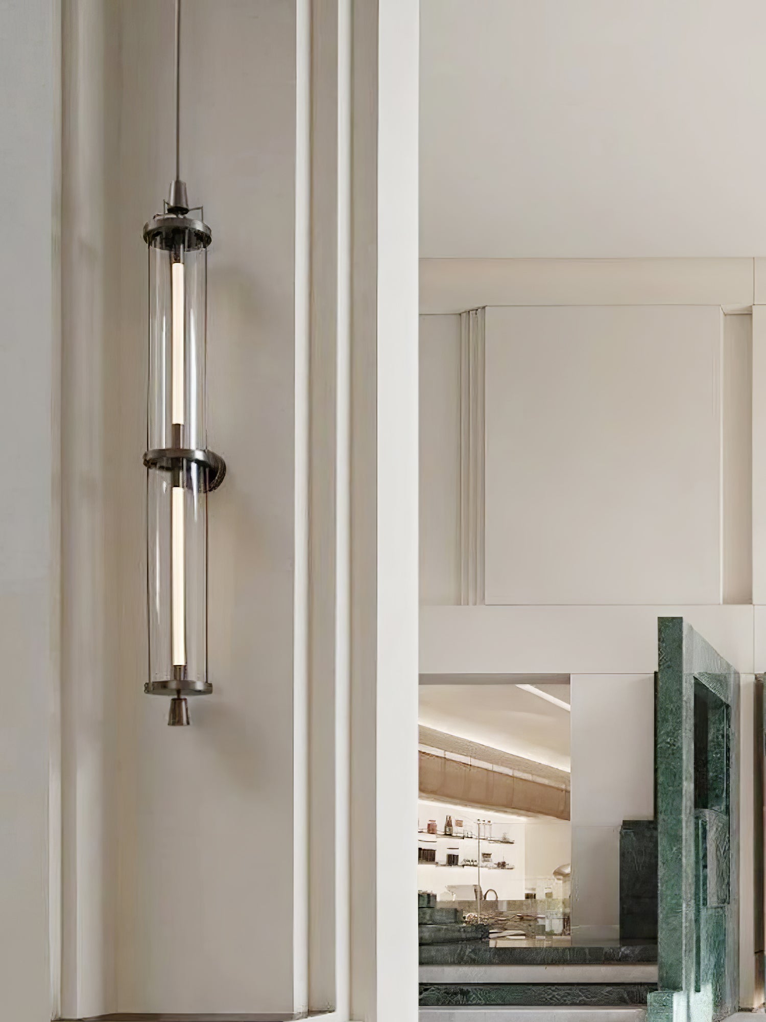 Elegant 47 Inch Vertical LED Wall Light Sconce for Contemporary Living Spaces Black