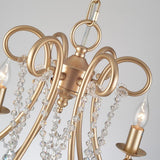 Elegant 8 Light Vintage Candle Chandelier with Crystal Accents and Metal Finish