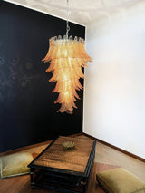 elegant-amber-glass-spiral-cascading-chandelier-modern-gold-metal-pendant-light