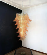 elegant-amber-glass-spiral-cascading-chandelier-modern-gold-metal-pendant-light