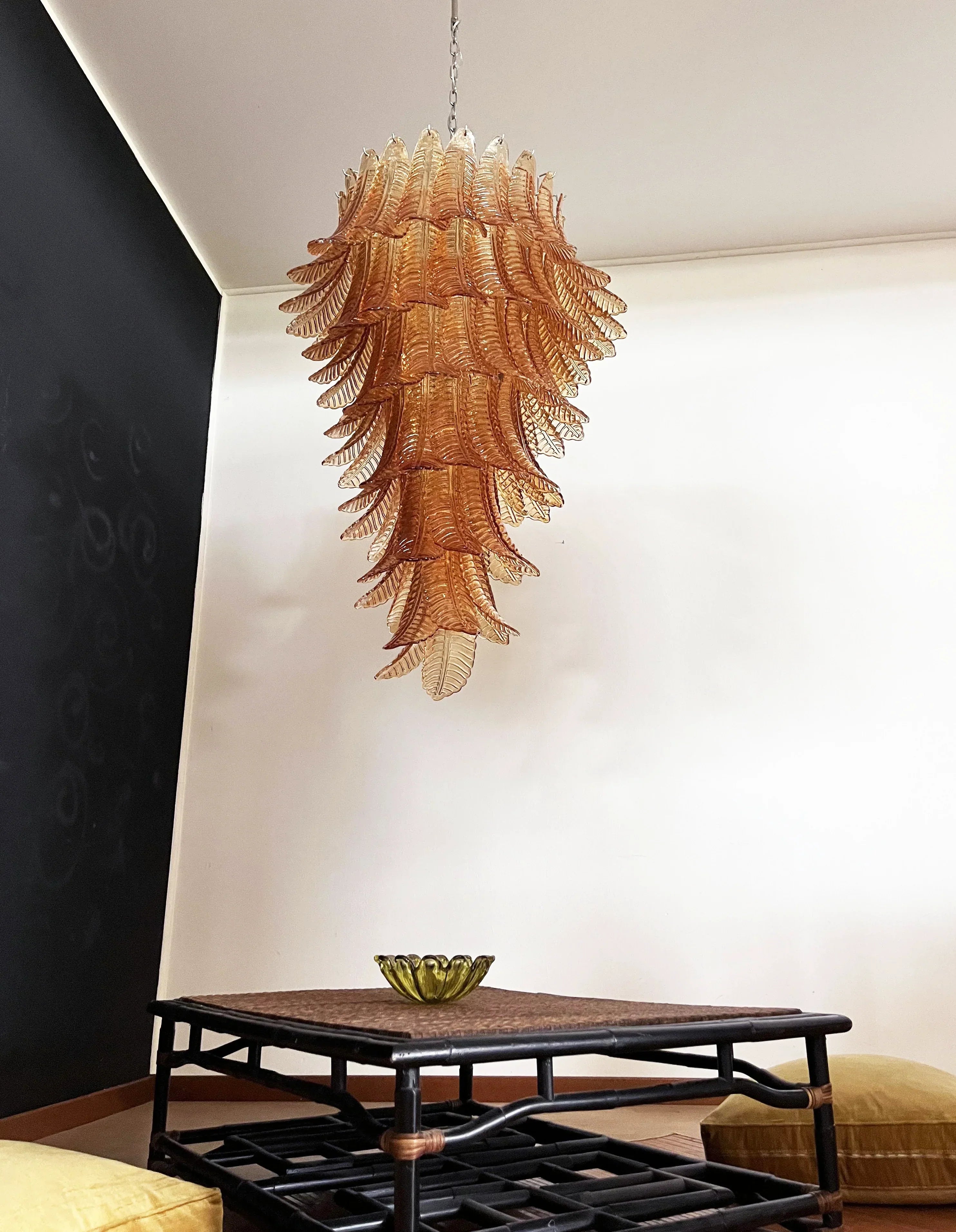 elegant-amber-glass-spiral-cascading-chandelier-modern-gold-metal-pendant-light