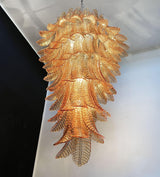 elegant-amber-glass-spiral-cascading-chandelier-modern-gold-metal-pendant-light