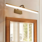 Elegant Brass Curved LED Vanity Light Bar with Acrylic Shade for Bathroom Mirror and Wall
