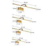 Elegant Brass Curved LED Vanity Light Bar with Acrylic Shade for Bathroom Mirror and Wall