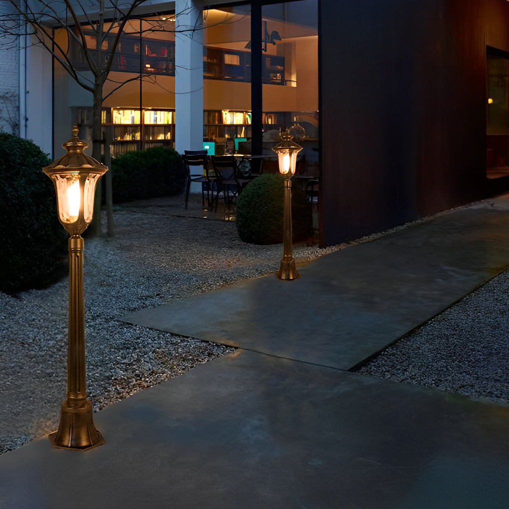 Elegant Bronze Waterproof Outdoor Garden Street Light with Aluminum Die Cast Post for Residential Yard