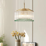 Elegant Casandra Glass and Metal Chandelier Lighting with Gold and Green Finishes