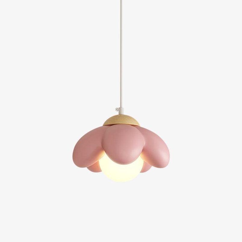 Elegant Cherry Blossom Resin Pendant Light Modern Floral Ceiling Hanging Lamp for Home