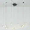 Elegant Cluster Raindrop LED Chandelier Metal and Crystal Pendant Light for Living Room