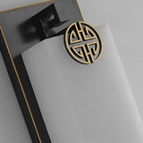 Elegant Copper Exterior Wall Sconce with Natural Marble Shade LED Waterproof Outdoor Lantern