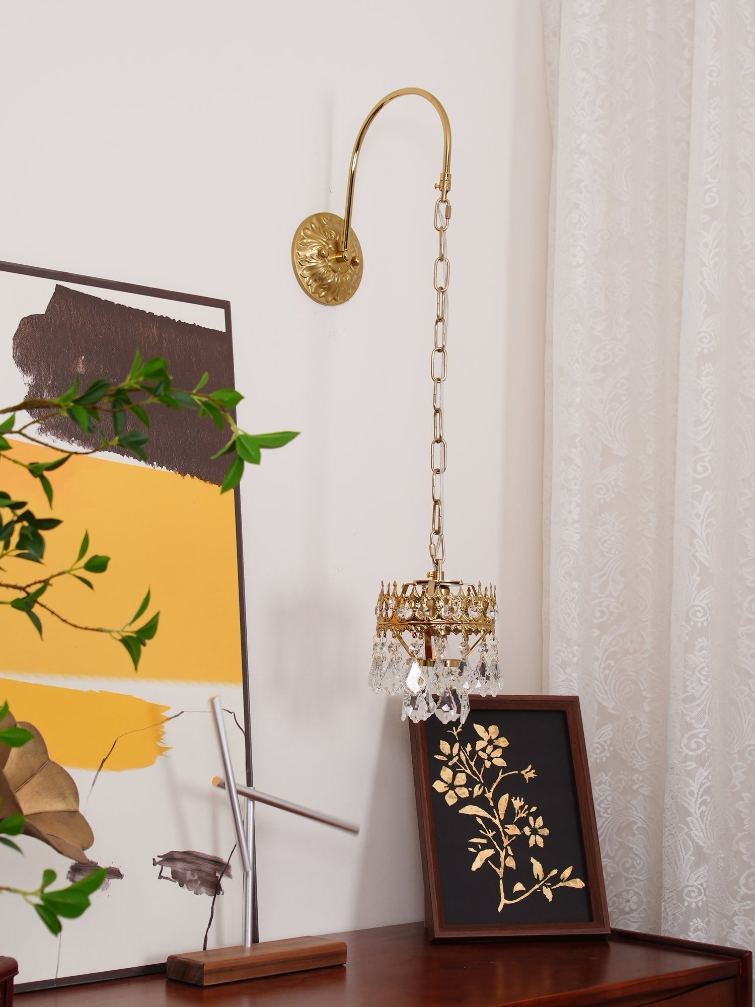 Elegant Crystal Crown Wall Sconce Set for Modern Interior Lighting