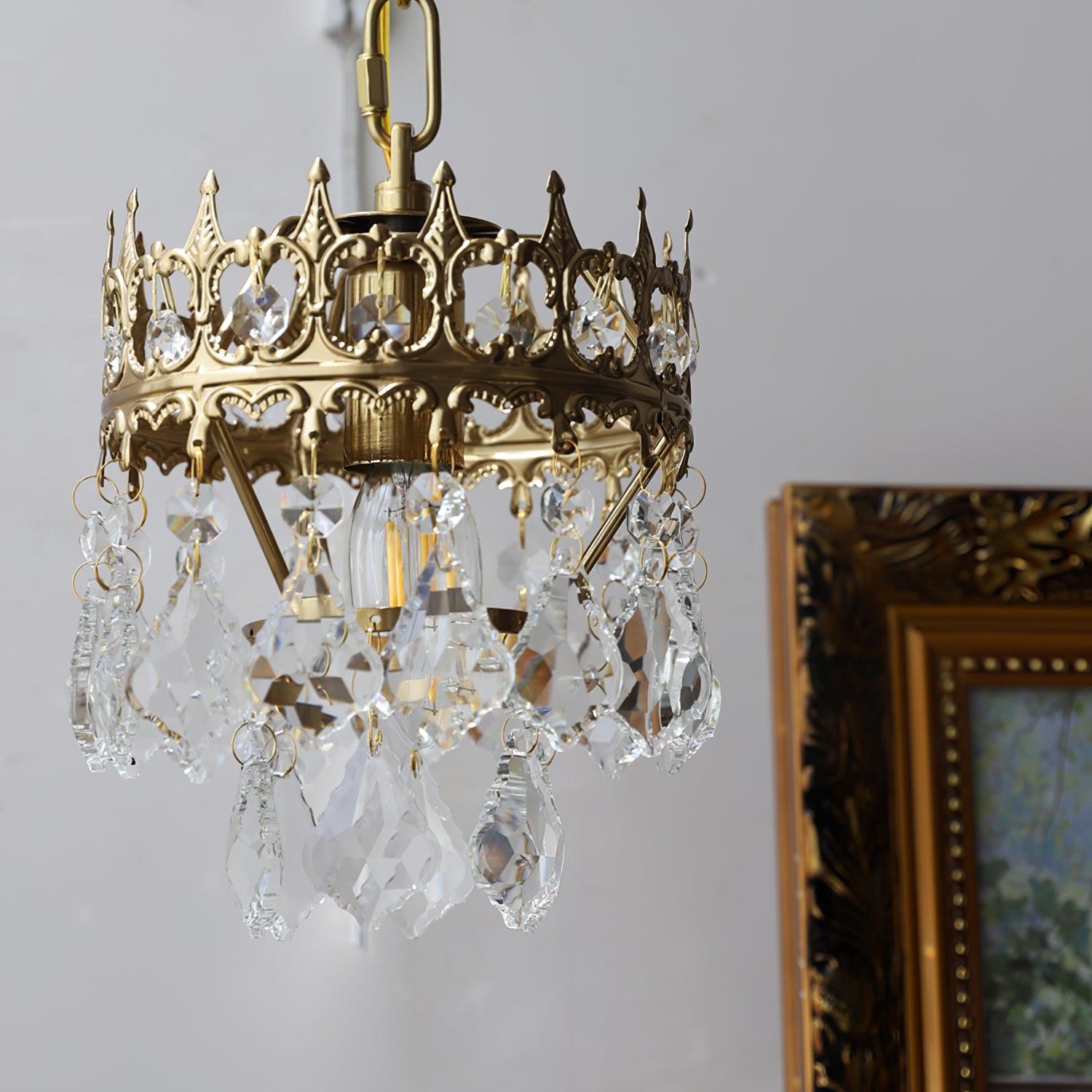 Elegant Crystal Crown Wall Sconce Set for Modern Interior Lighting