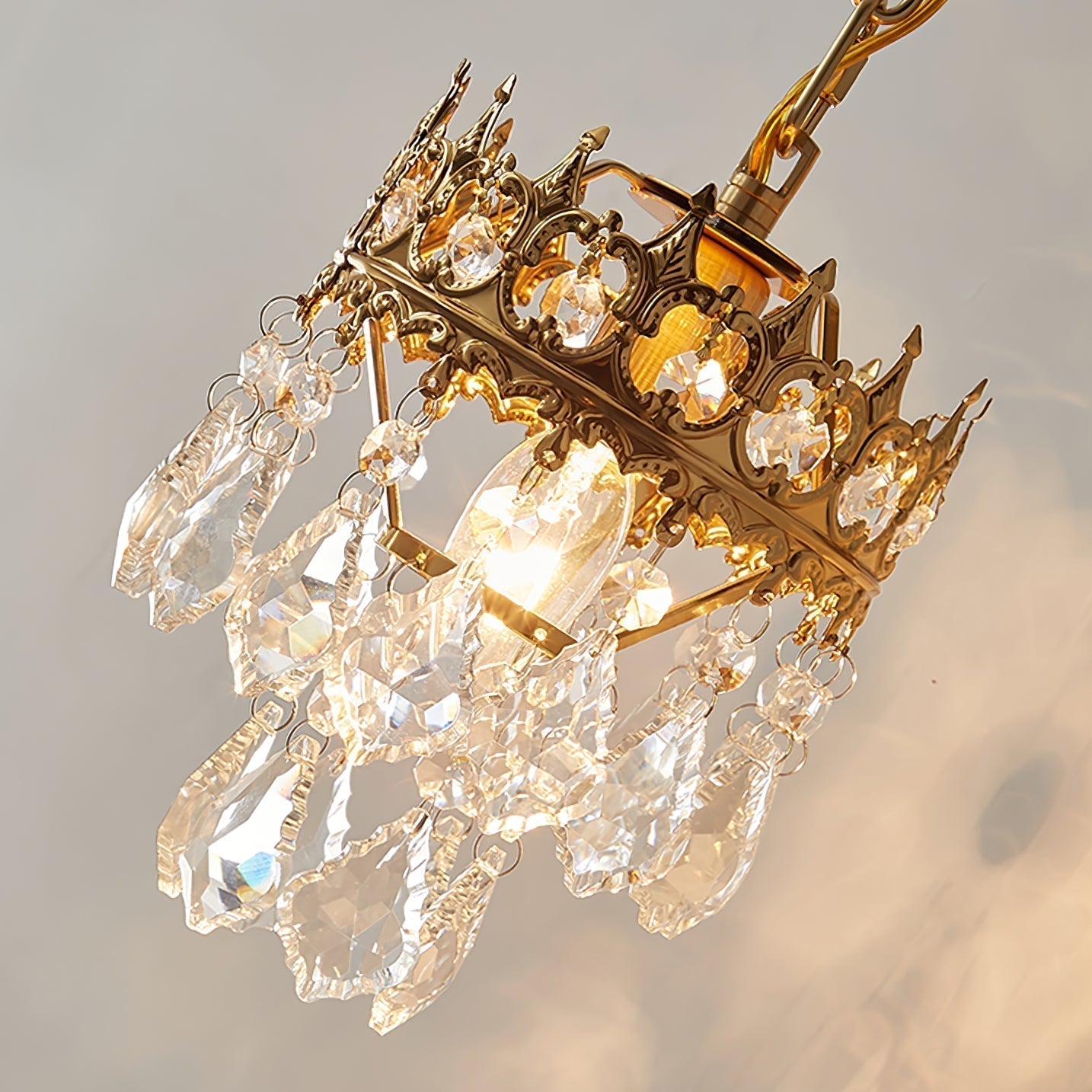 Elegant Crystal Crown Wall Sconce Set for Modern Interior Lighting