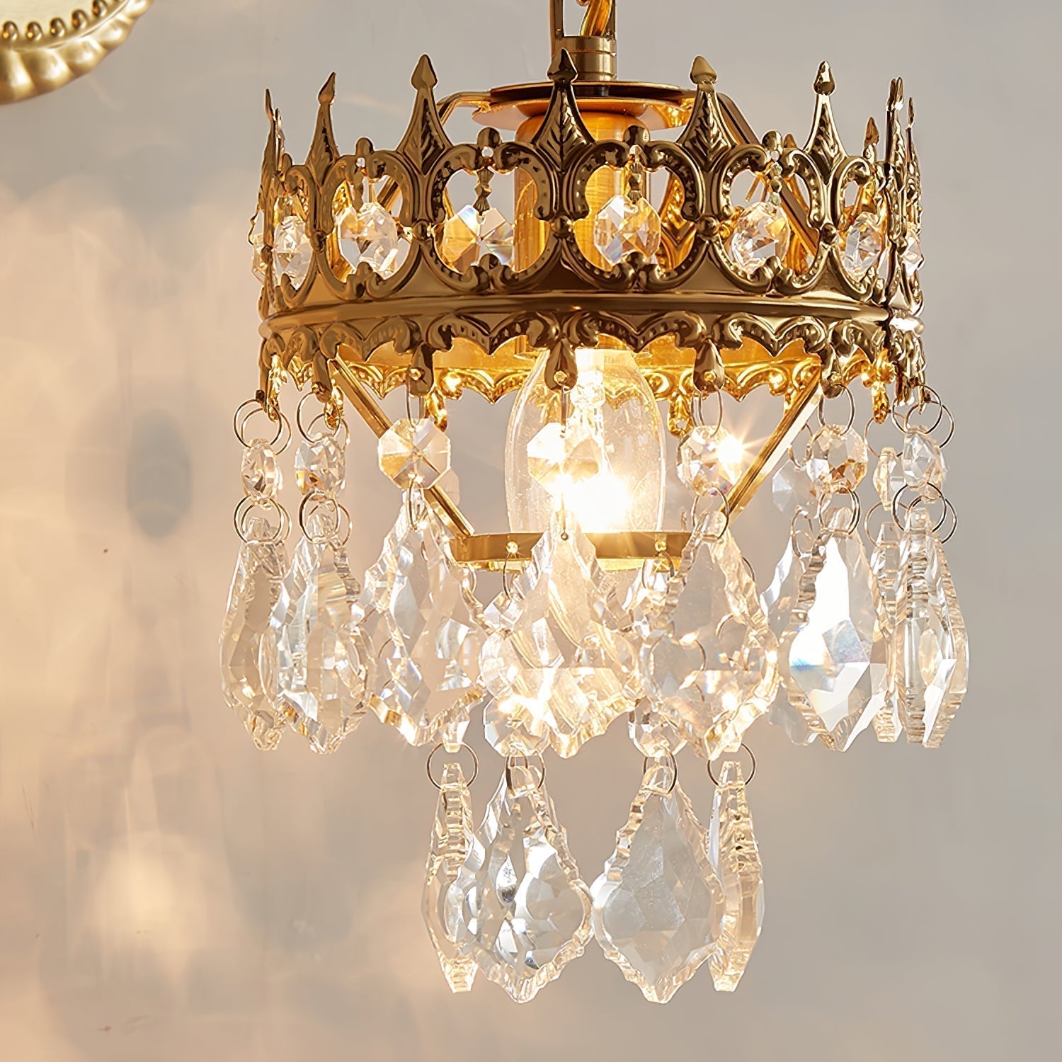 Elegant Crystal Crown Wall Sconce Set for Modern Interior Lighting