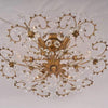 Elegant Crystal Flower LED Ceiling Light Modern 6 Light Flush Mount Chandelier for Living Room