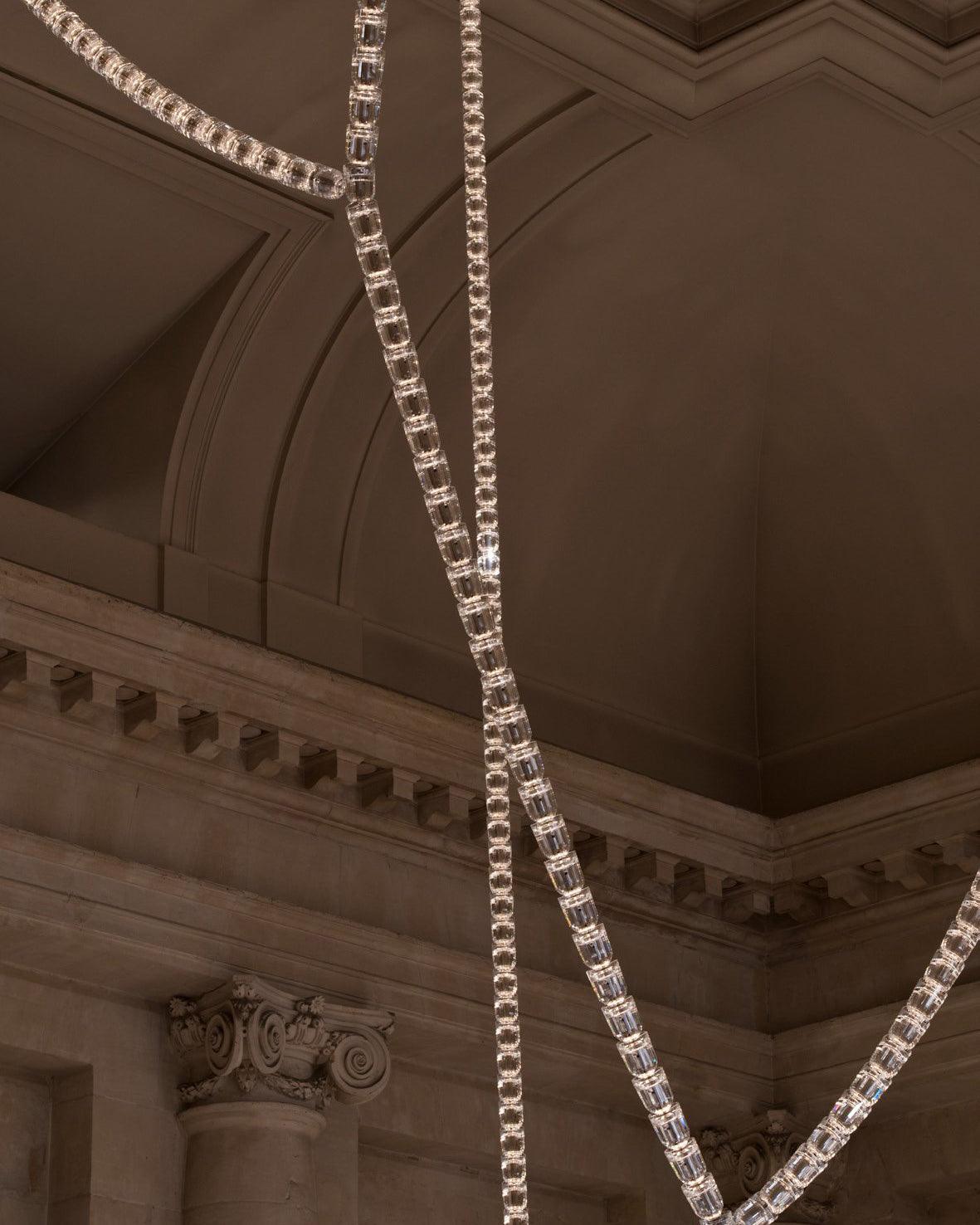 Elegant Crystal LED Chandelier Gabriel Gasolier Modern Hanging Light Fixture