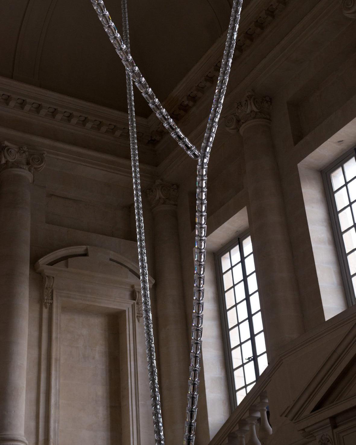 Elegant Crystal LED Chandelier Gabriel Gasolier Modern Hanging Light Fixture