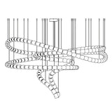 Elegant Crystal LED Chandelier Gabriel Gasolier Modern Hanging Light Fixture