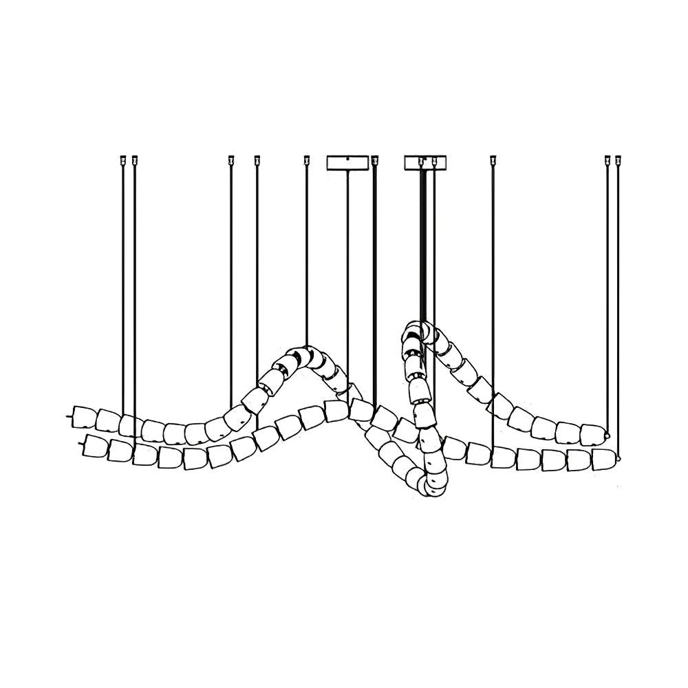 Elegant Crystal LED Chandelier Gabriel Gasolier Modern Hanging Light Fixture