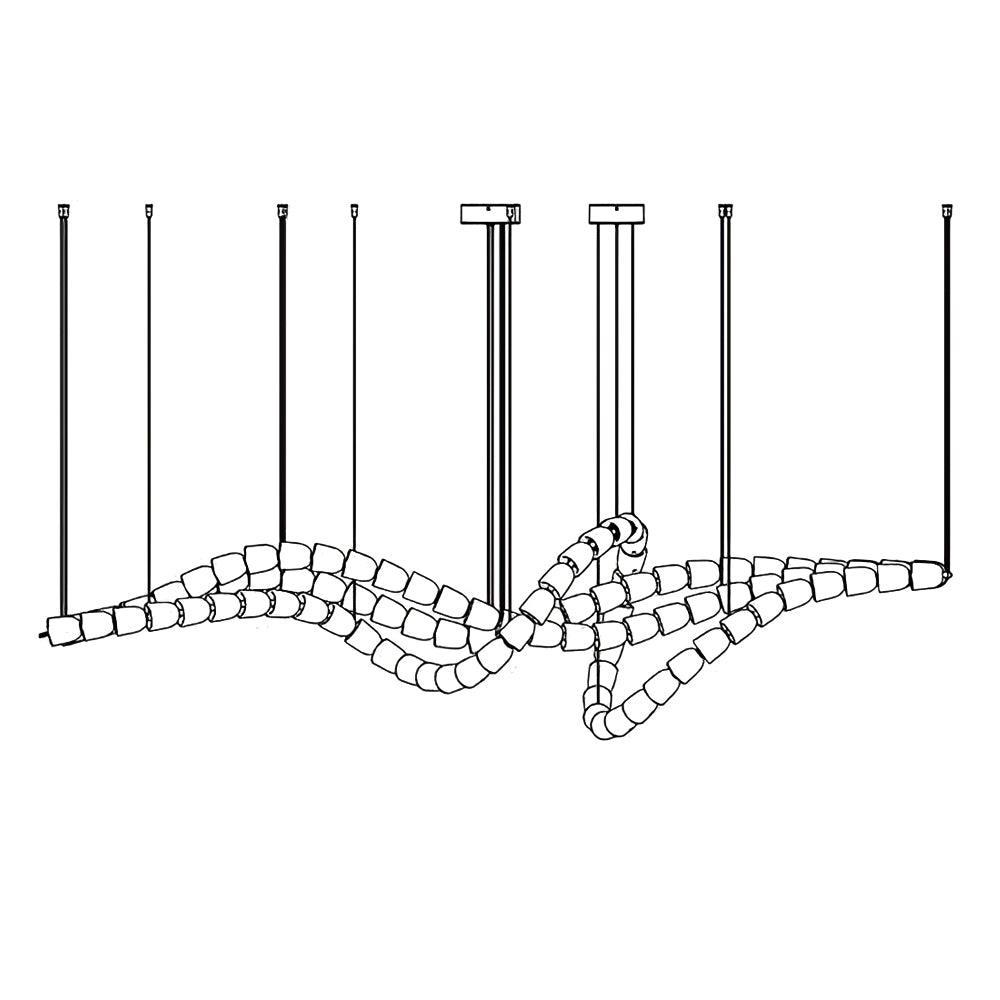 Elegant Crystal LED Chandelier Gabriel Gasolier Modern Hanging Light Fixture
