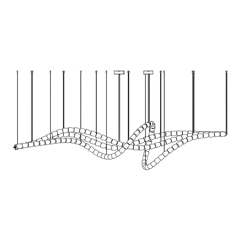 Elegant Crystal LED Chandelier Gabriel Gasolier Modern Hanging Light Fixture