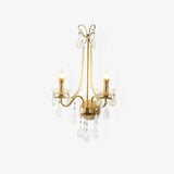 Elegant Crystal Pearl Chain Wall Sconce Decorative Indoor Lighting for Bedroom and Living Room