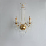 Elegant Crystal Pearl Chain Wall Sconce Decorative Indoor Lighting for Bedroom and Living Room