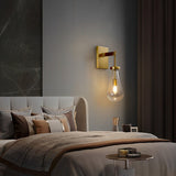 Elegant Crystal Water Drop Wall Sconce Modern Copper Sconce Light for Bedside