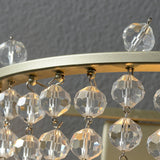 Elegant Crystal Waterfall Wall Sconce Set of 2 in Gold Finish for Luxury Interior Decor