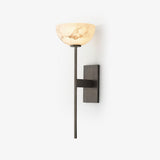 Elegant Cup Style Alabaster Wall Sconce Integrated LED Lighting for Modern Home Decor