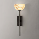 Elegant Cup Style Alabaster Wall Sconce Integrated LED Lighting for Modern Home Decor