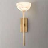 Elegant Cup Style Alabaster Wall Sconce Integrated LED Lighting for Modern Home Decor
