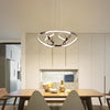 Elegant Curved Flower Shape LED Chandelier Modern Artistic Aluminum Pendant Light for Living Room