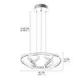 Elegant Curved Flower Shape LED Chandelier Modern Artistic Aluminum Pendant Light for Living Room