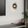Elegant Double Layer Round Glass LED Wall Sconce with Electroplated Metal Frame for Modern Interiors