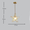 Elegant Double Star Glass Hanging Pendant Light Copper Modern Kitchen Island Lighting