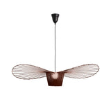 Elegant French Hat Design Fabric Pendant Light Modern Nordic Chandelier for Bedroom and Living Room