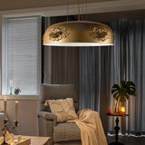 Elegant Gold Crystal Pendant Light Luxury Resin Chandelier with Gold Foil Finish