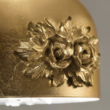 Elegant Gold Crystal Pendant Light Luxury Resin Chandelier with Gold Foil Finish