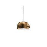 Elegant Gold Crystal Pendant Light Luxury Resin Chandelier with Gold Foil Finish