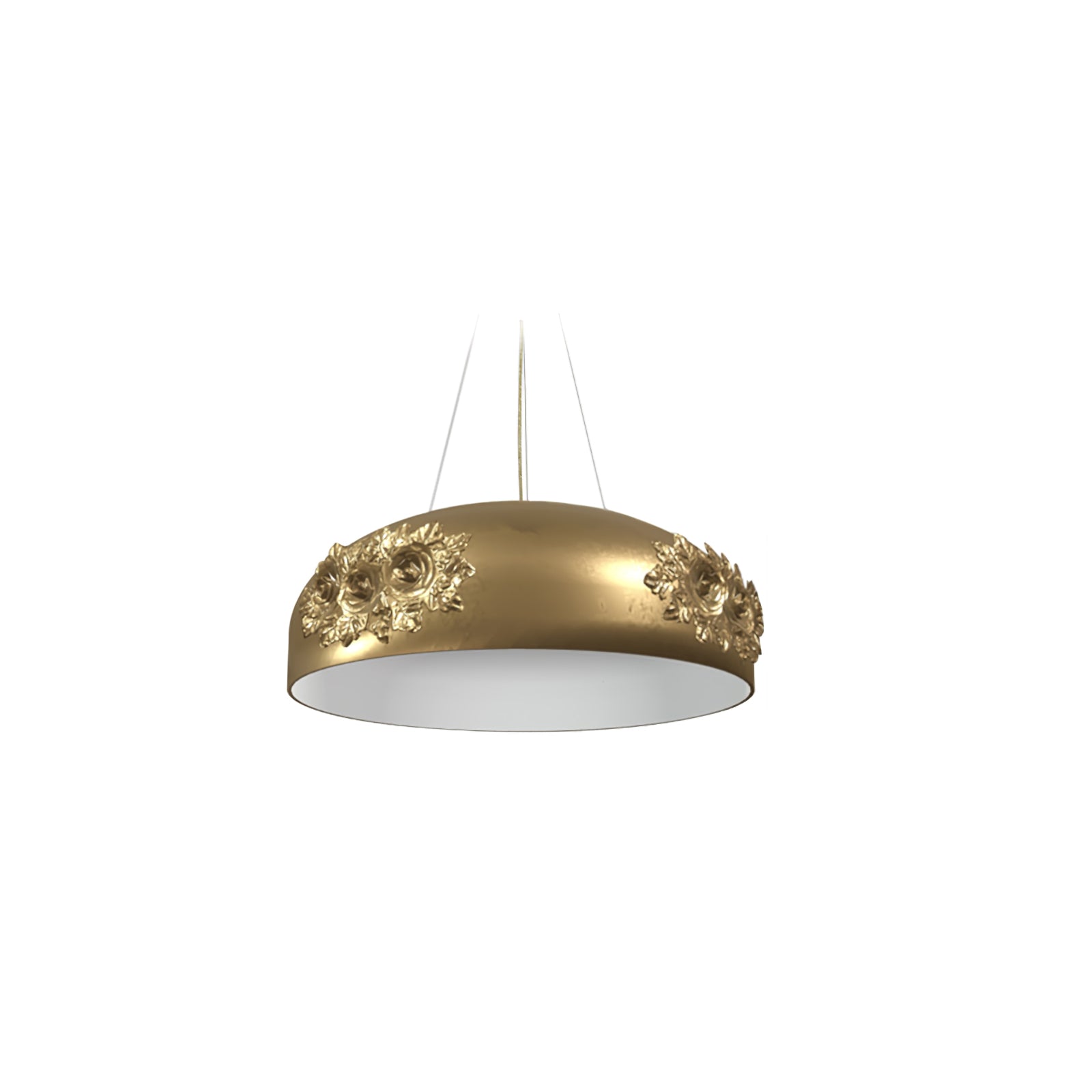 Elegant Gold Crystal Pendant Light Luxury Resin Chandelier with Gold Foil Finish