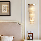 Elegant Gold Crystal Wall Lamp Modern Nordic Sconce Lighting for Bedroom Living Room and Aisle