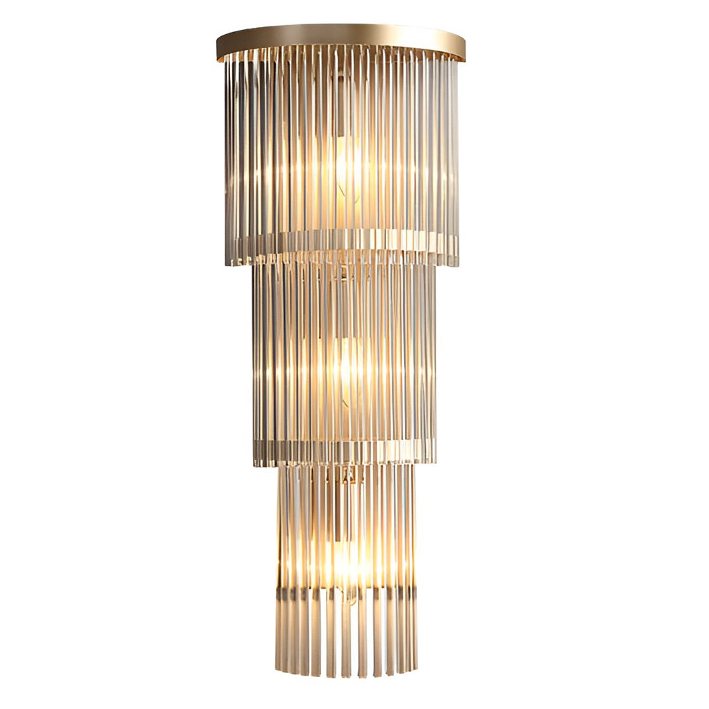 Elegant Gold Crystal Wall Lamp Modern Nordic Sconce Lighting for Bedroom Living Room and Aisle