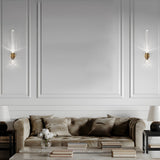 Elegant Gold Glass Tube Wall Light Modern Postmodern Up and Down Interior Sconce Lighting