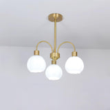 Elegant Gold Pumpkin Glass Chandelier Gasolier Pendant Lighting for Dining and Living Rooms