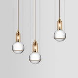 Elegant Handmade Crystal Glass Pendant Light Modern Floating Globe Hanging Lamp Gold