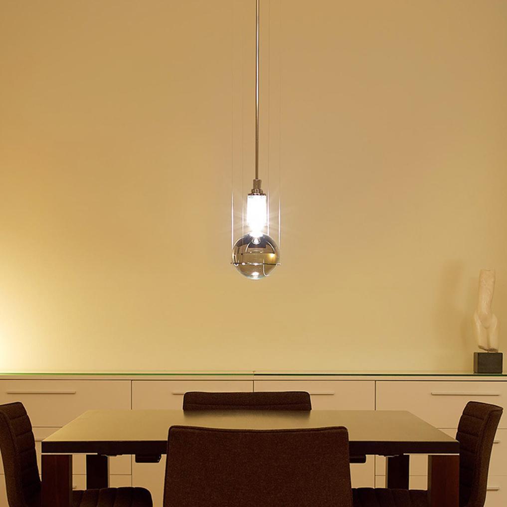 Elegant Handmade Crystal Glass Pendant Light Modern Floating Globe Hanging Lamp Gold
