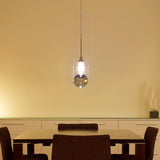 Elegant Handmade Crystal Glass Pendant Light Modern Floating Globe Hanging Lamp Gold