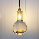 Elegant Handmade Crystal Glass Pendant Light Modern Floating Globe Hanging Lamp Gold