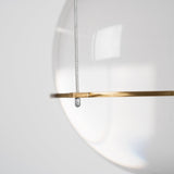 Elegant Handmade Crystal Glass Pendant Light Modern Floating Globe Hanging Lamp Gold