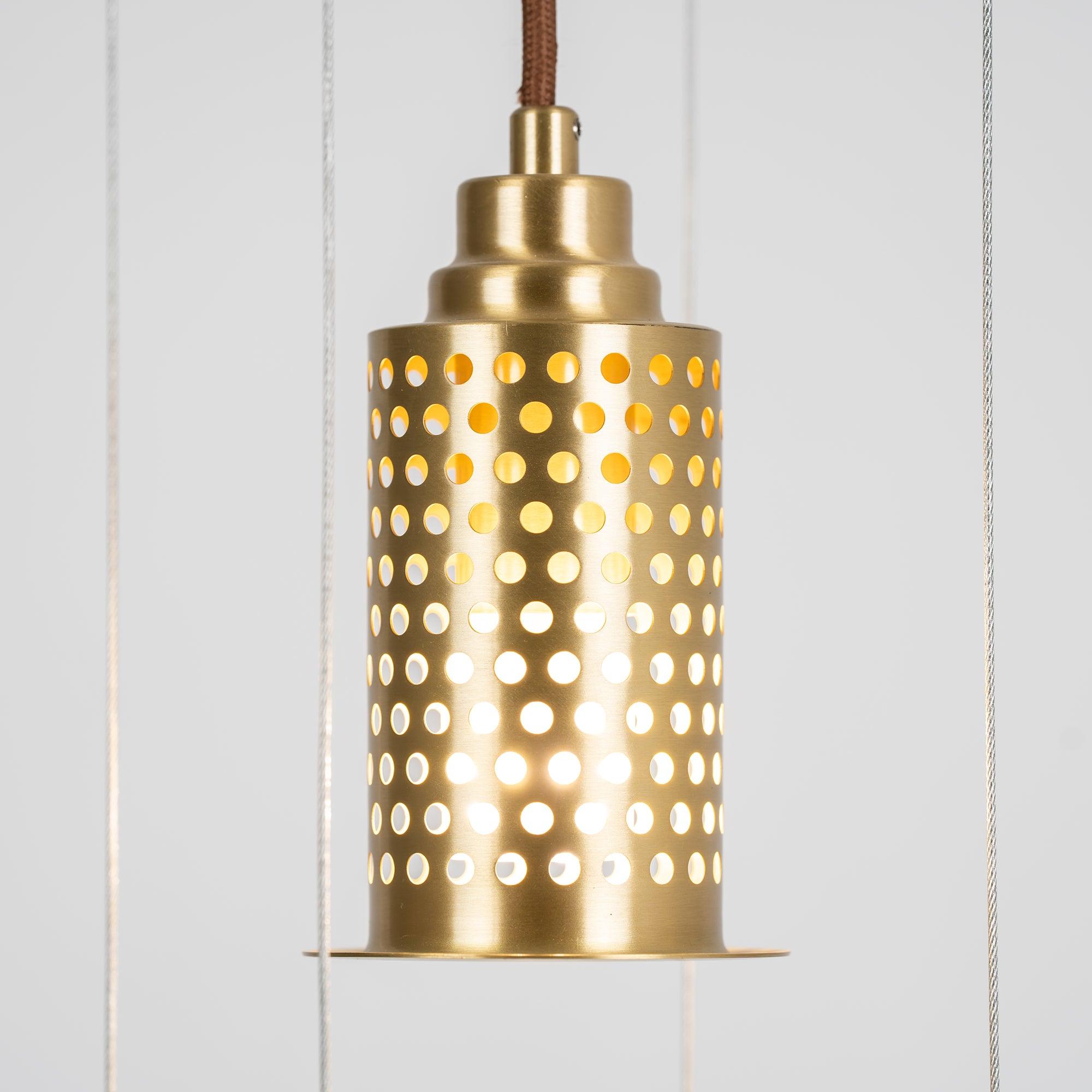 Elegant Handmade Crystal Glass Pendant Light Modern Floating Globe Hanging Lamp Gold
